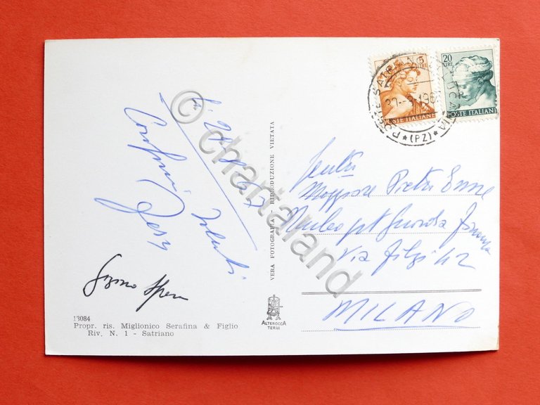 Cartolina Satriano di Lucania - Castello Feudale - 1967