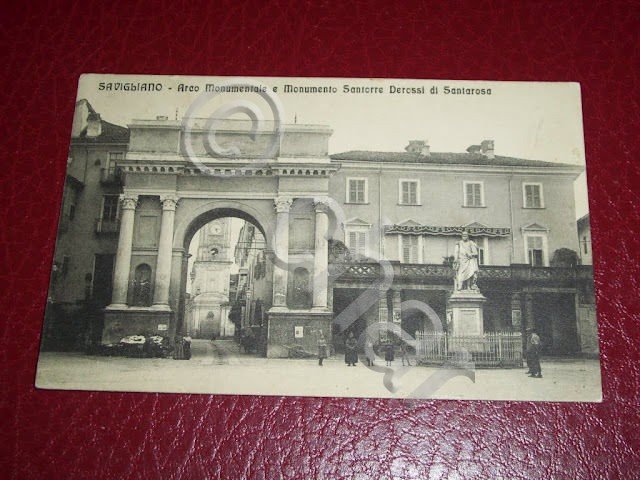 Cartolina Savigliano - Arco Monumentale 1911.