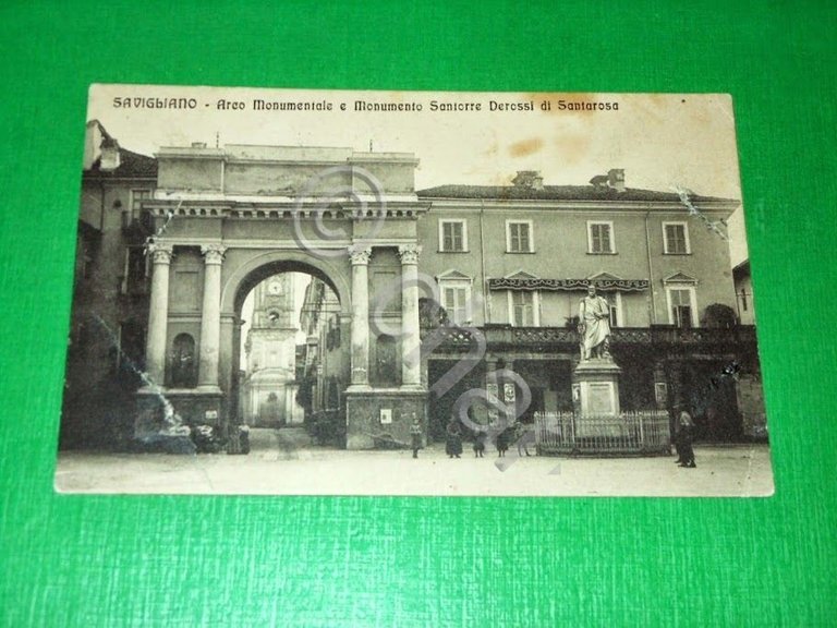 Cartolina Savigliano - Arco Monumentale e Mon Santorre Derossi di … | Immagine Gallery 2