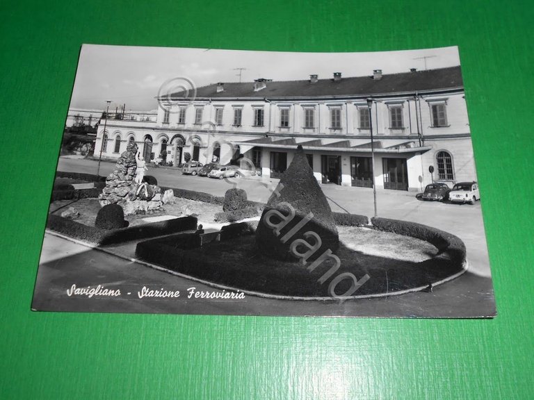 Cartolina Savigliano - Stazione Ferroviaria 1965