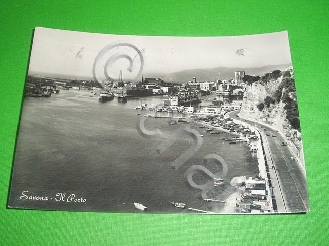 Cartolina Savona - Il Porto 1957.