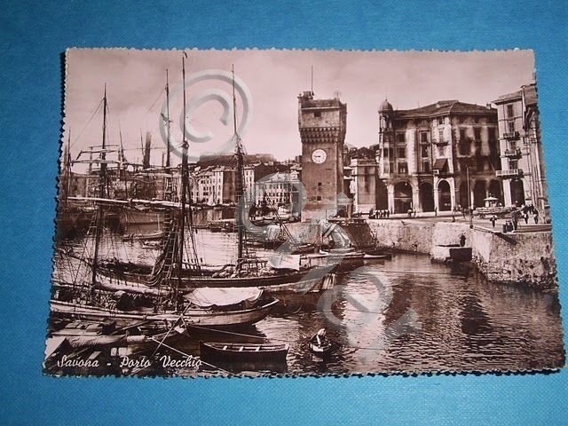 Cartolina Savona - Porto Vecchio 1950.