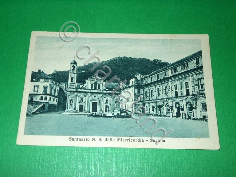 Cartolina Savona - Santuario N. S. della Misericordia 1938.