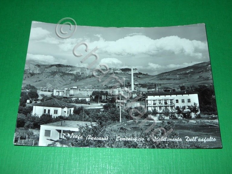 Cartolina Scafa ( Pescara ) - Cementificio e Stabilimento dell' …