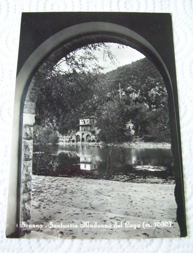 Cartolina Scanno - Santuario Madonna del Lago 1950 ca.