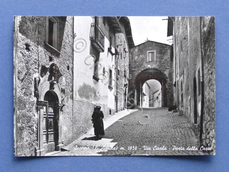 Cartolina Scanno - Via Ciorla - Porta della Croce - …