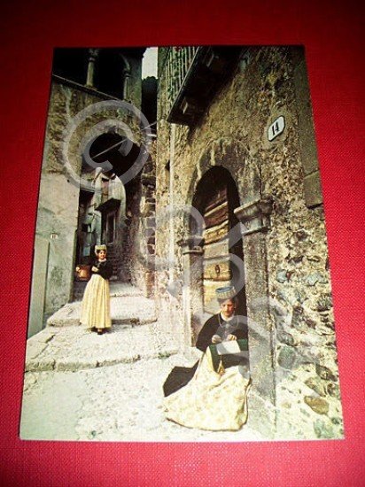 Cartolina Scanno (L'Aquila) - Via medioevale 1960 ca.