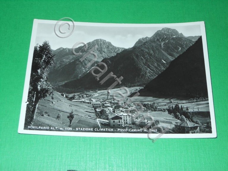 Cartolina Schilpario - Scorcio panoramico - Pizzo Camino 1953.