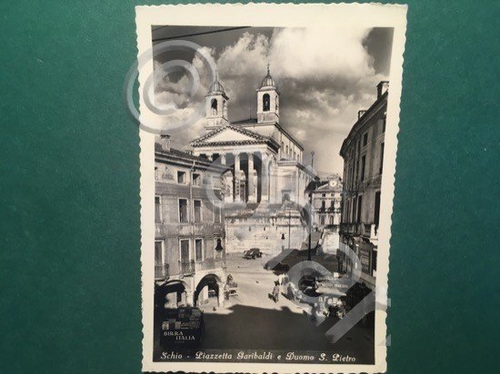 Cartolina Schio - Piazzetta Garibaldi E Duomo S. Pietro - …