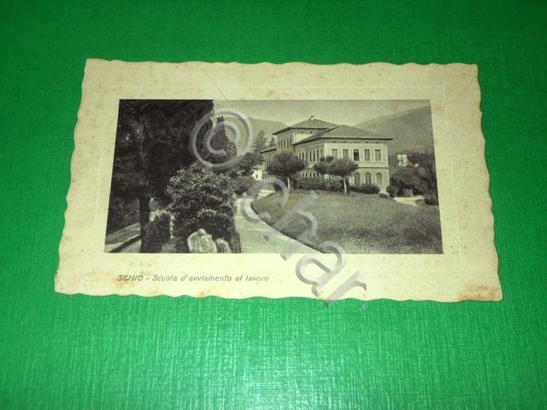 Cartolina Schio - Scuola d' avviamento al lavoro 1938