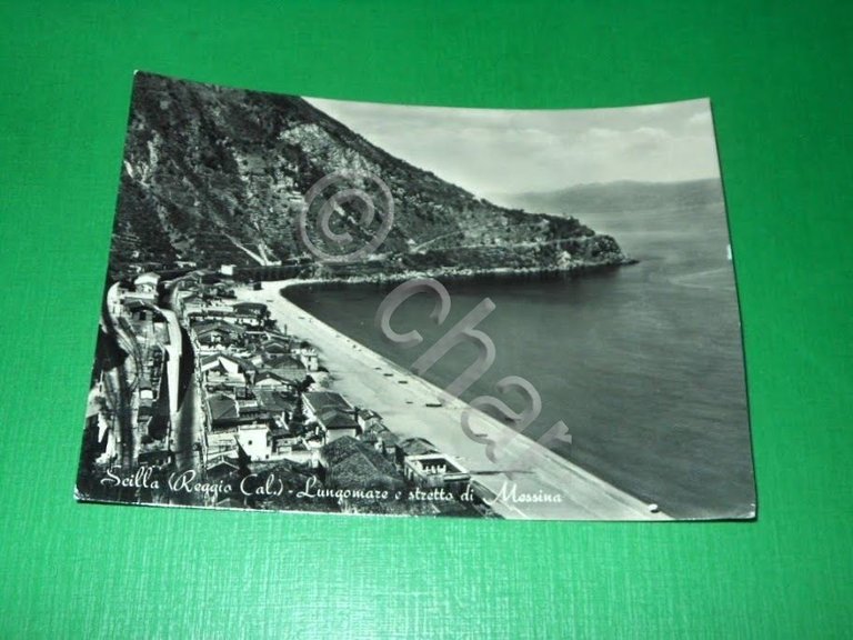 Cartolina Scilla ( Reggio Calabria ) - Lungomare e stretto …