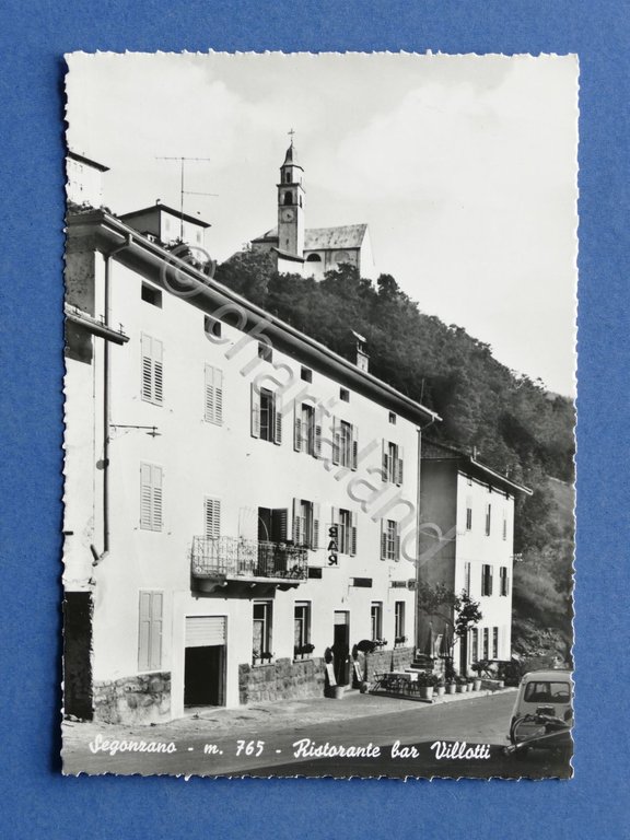 Cartolina Segonzano - Ristorante Bar Villotti - 1955 ca. | Immagine Gallery 2
