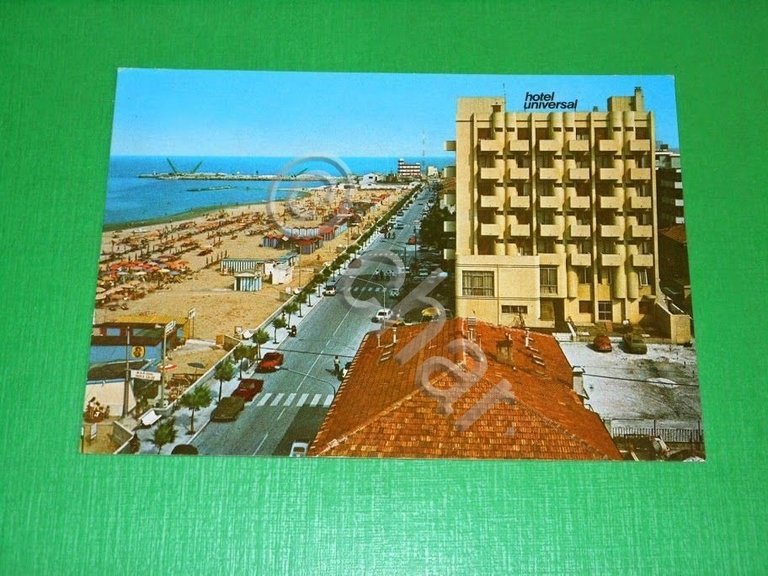 Cartolina Senigallia - Hotel Universal 1987.