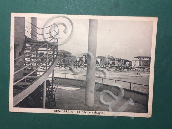 Cartolina Senigallia - La Ridente Spiaggia - 1939