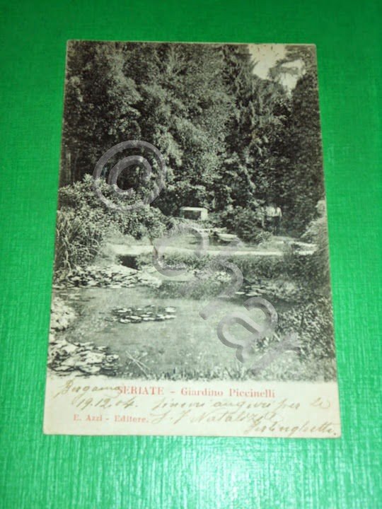 Cartolina Seriate - Giardino Piccinelli 1904