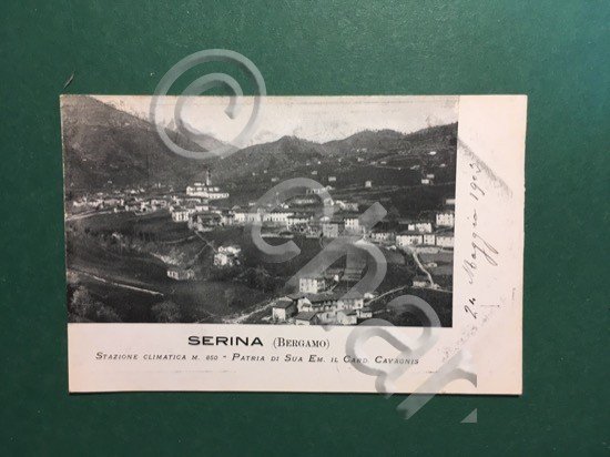Cartolina Serina - Bergamo - Stazione Climatica - 1903 ca.