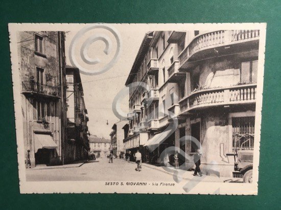 Cartolina Sesto S. Giovanni - Via Firenze - 1920 ca.