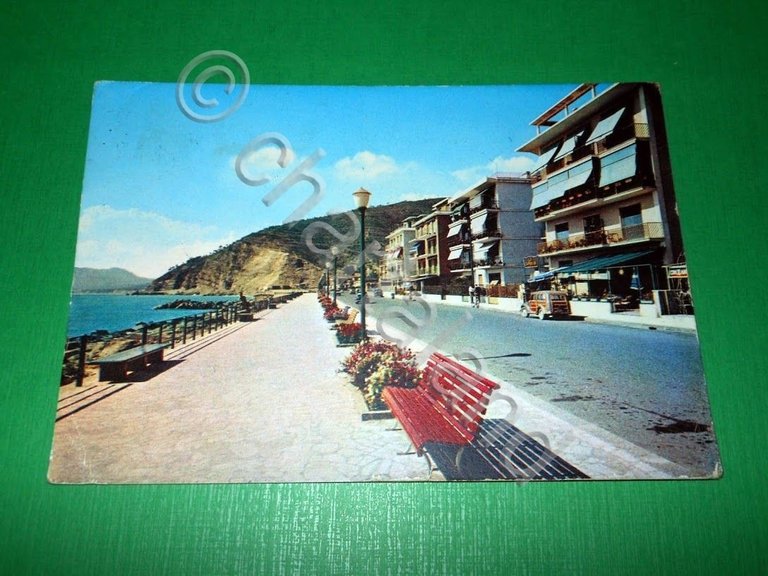 Cartolina Sestri Levante -- Lungomare 1963.