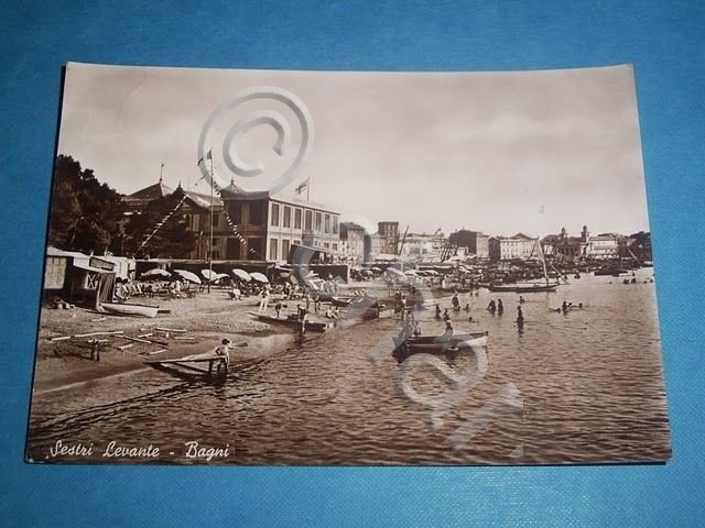 Cartolina Sestri Levante - Bagni 1948