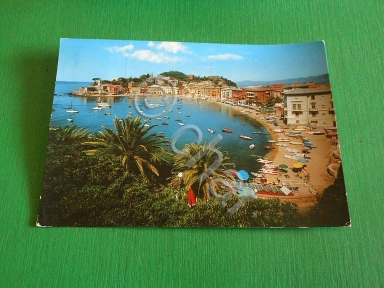 Cartolina Sestri Levante - Veduta della Baia del Silenzio 1968.