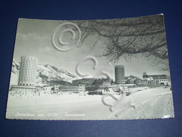 Cartolina Sestrieres - Panorama 1955