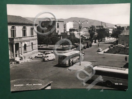 Cartolina Siderno - Piazza Municipio - 1960 | Immagine Gallery 3
