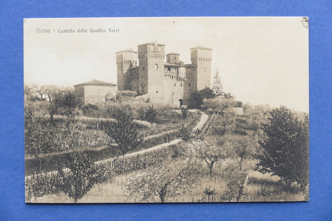 Cartolina Siena - Castello delle Quattro Torri - 1915 ca..