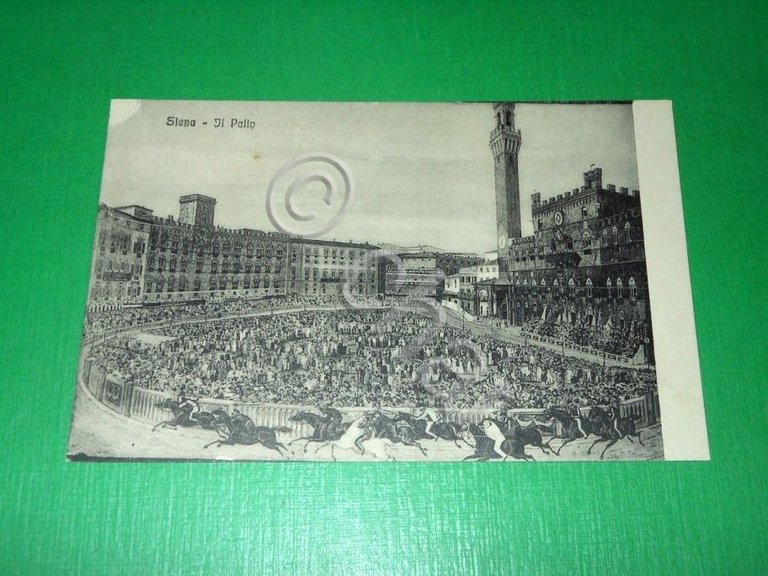 Cartolina Siena - Il Palio 1920 ca