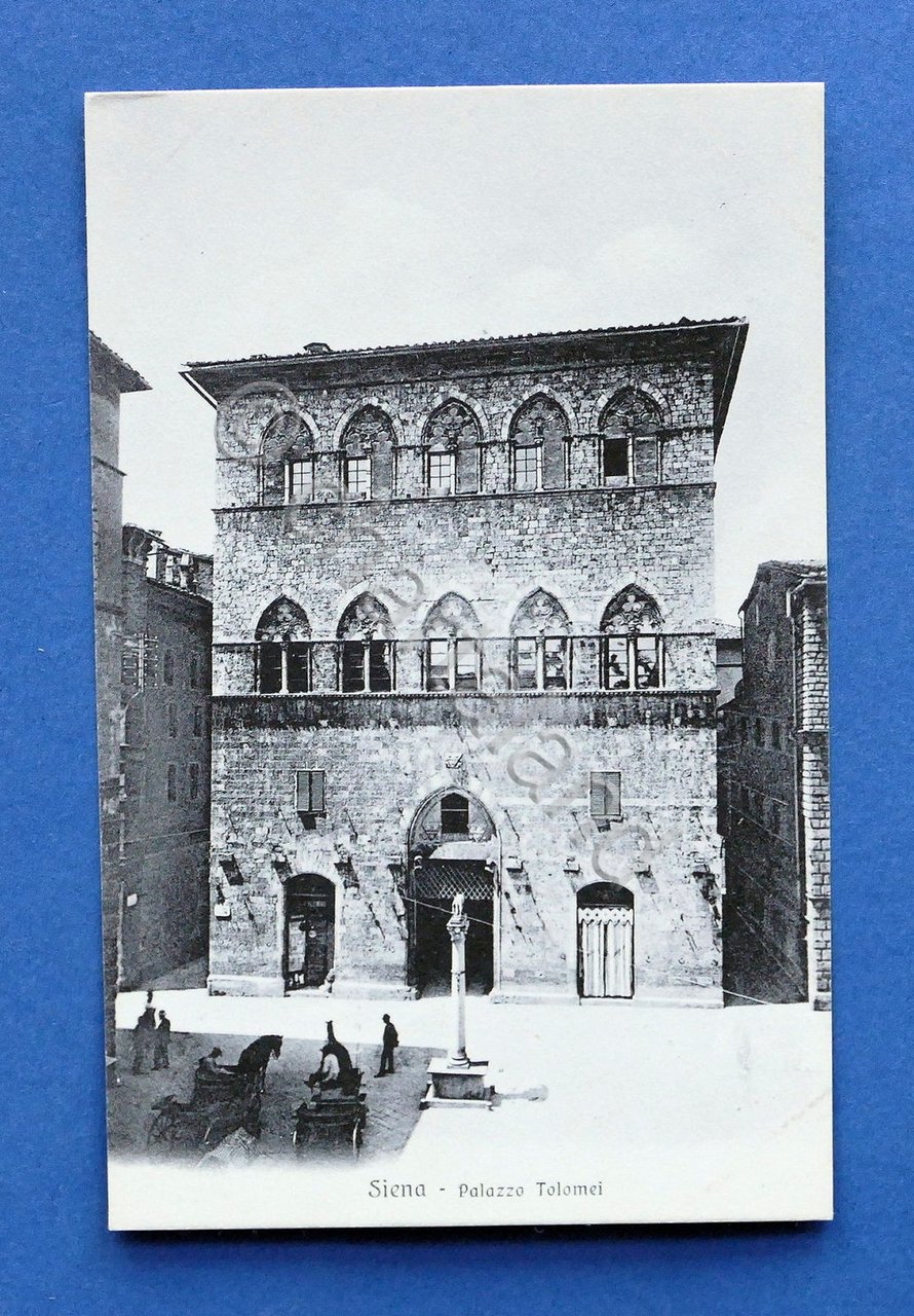 Cartolina Siena - Palazzo Tolomei - 1915 ca..