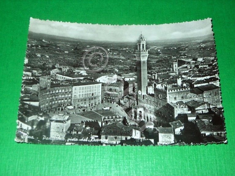 Cartolina Siena - Panorama visto dal Duomo 1951.