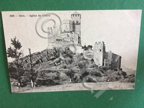 Cartolina Sion - Englise De Valere - 1930 ca.