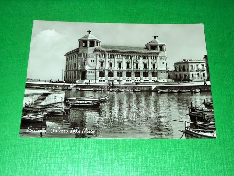 Cartolina Siracusa - Palazzo delle Poste 1955 ca