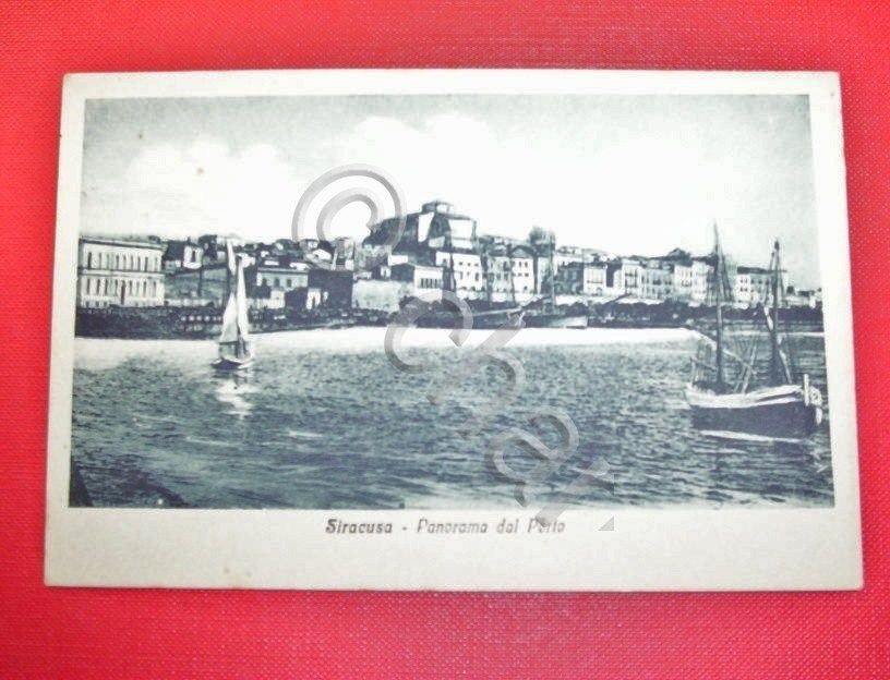 Cartolina Siracusa - Panorama dal Porto 1930 ca.