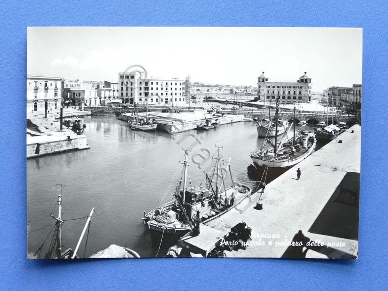 Cartolina Siracusa - Porto piccolo e Palazzo delle poste - …