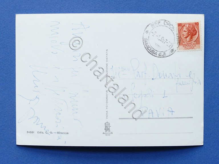 Cartolina Siracusa - Porto piccolo e Palazzo delle poste - …