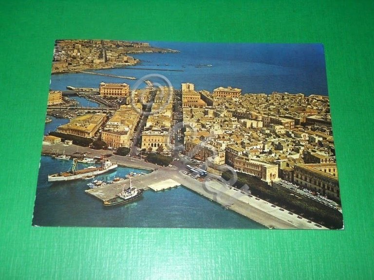 Cartolina Siracusa - Veduta aerea 1980 ca