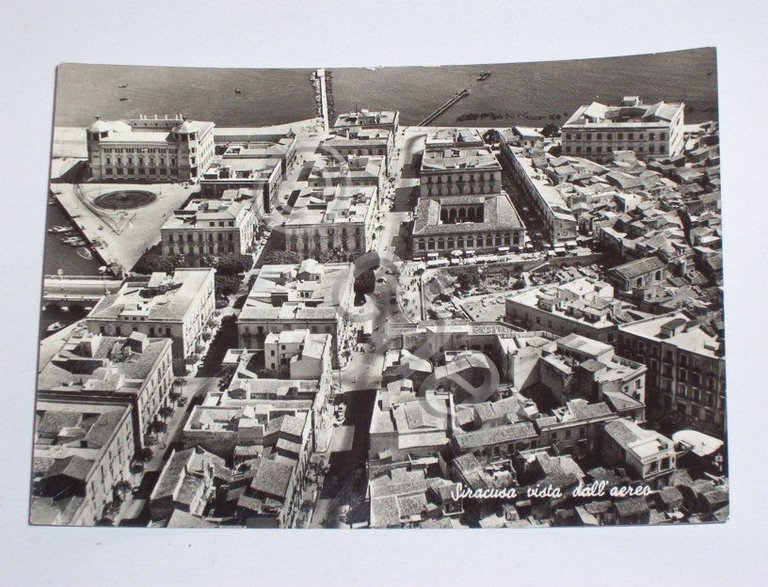 Cartolina Siracusa vista dall' aereo 1958 | Immagine Gallery 2