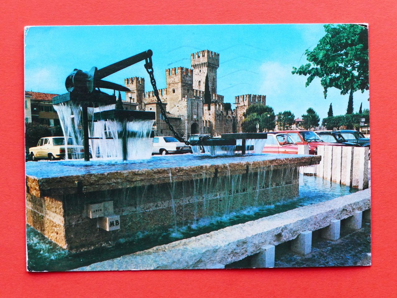Cartolina Sirmione - La fontana e il Castello - 1981.