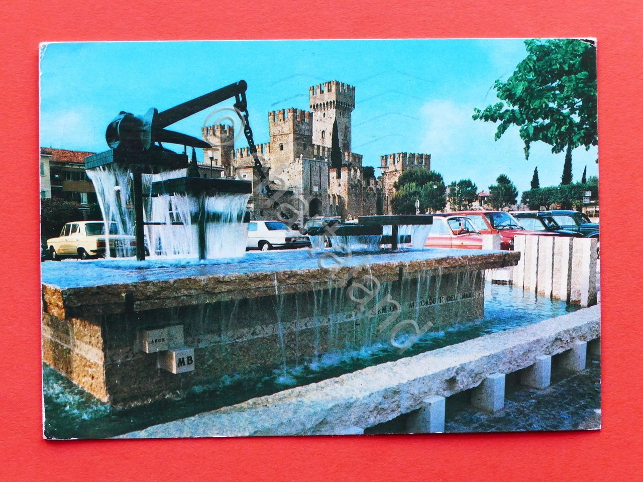 Cartolina Sirmione - La fontana e il Castello - 1981.