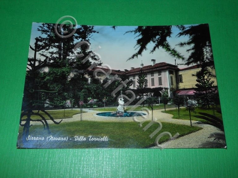 Cartolina Sizzano ( Novara ) - Villa Tornielli 1962