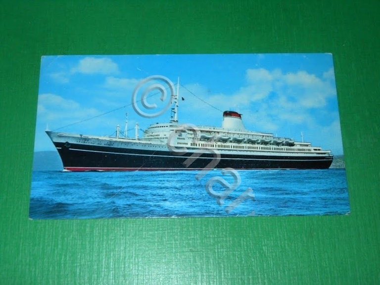 Cartolina Soc. di Navigazione "Italia" (Genova) - T/N Leonardo Da …