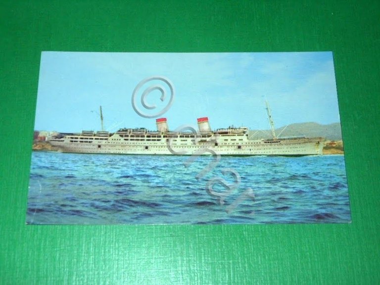 Cartolina Soc. di Navigazione "Italia" (Genova) - Tn. Conte Grande …