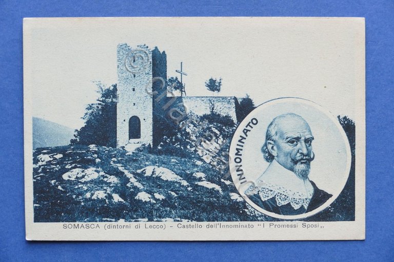 Cartolina Somasca - Castello dell'Innominato - Promessi Sposi - 1941 …