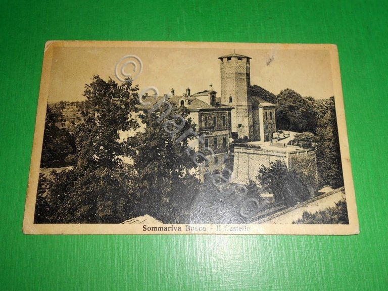 Cartolina Sommariva del Bosco - Il Castello 1937