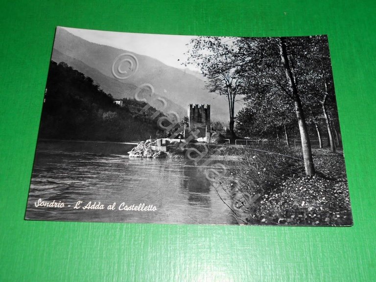 Cartolina Sondrio - L'Adda al Castelletto 1965