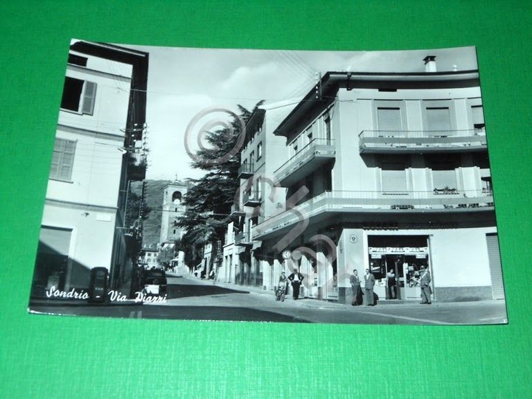 Cartolina Sondrio - Via Piazzi 1955 ca