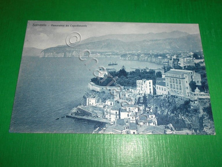 Cartolina Sorrento - Panorama da Capodimonte 1934