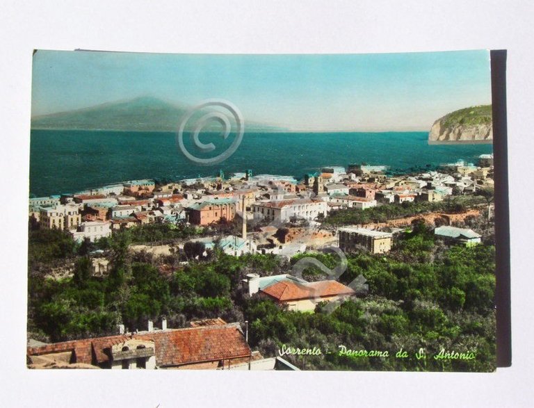 Cartolina Sorrento - Panorama da S. Antonio 1960 ca.