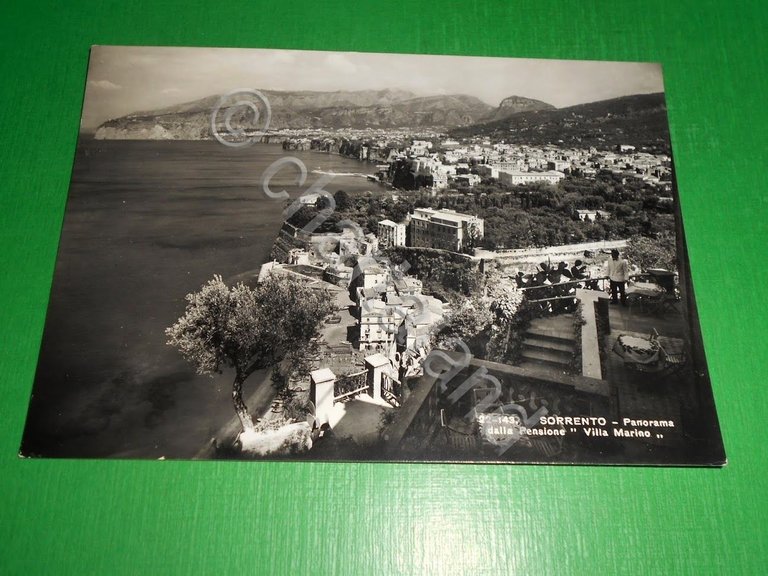 Cartolina Sorrento - Panorama dalla Pensione "Villa Marino" 1956