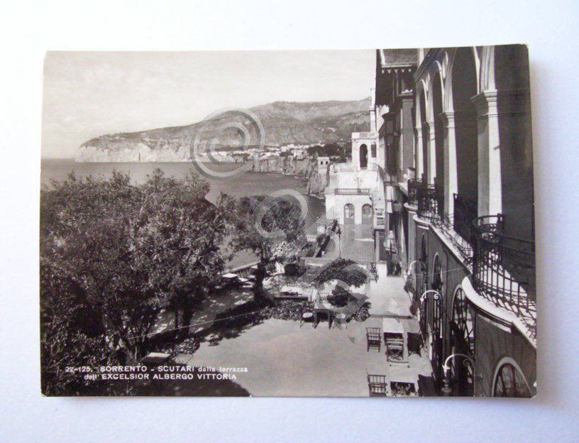 Cartolina Sorrento - Scutari dall'Albergo Vittoria 1958.